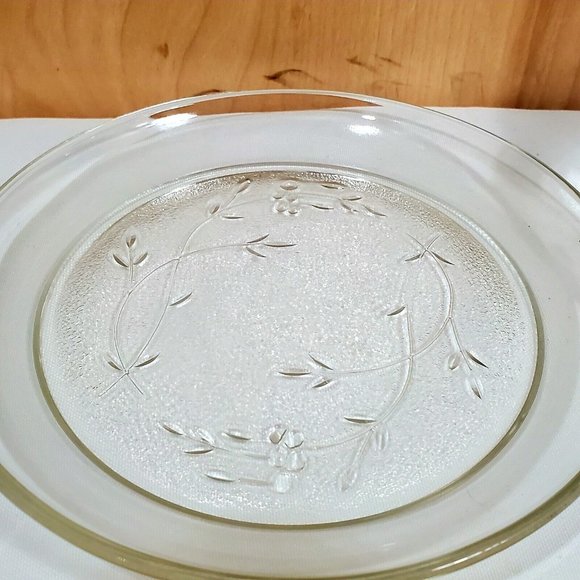 Princess House Heritage Etched Domed Butter Cheese Dish embossed design 1980s - Picture 6 of 9